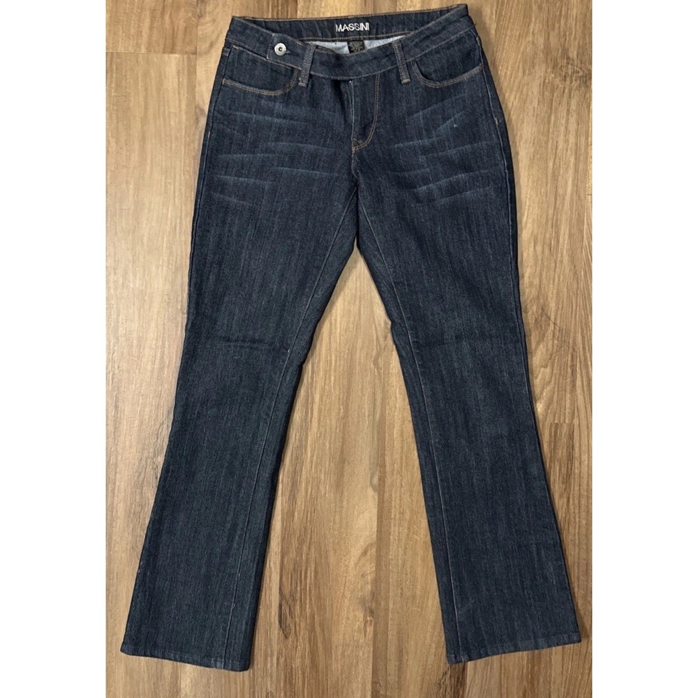 Massini Women's Sz 4 Embroidered Dark Wash Denim Jeans EUC‎
